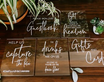 wedding gifts sign Gifts and cards sign acrylic gifts sign wedding wedding sign clear wedding sign