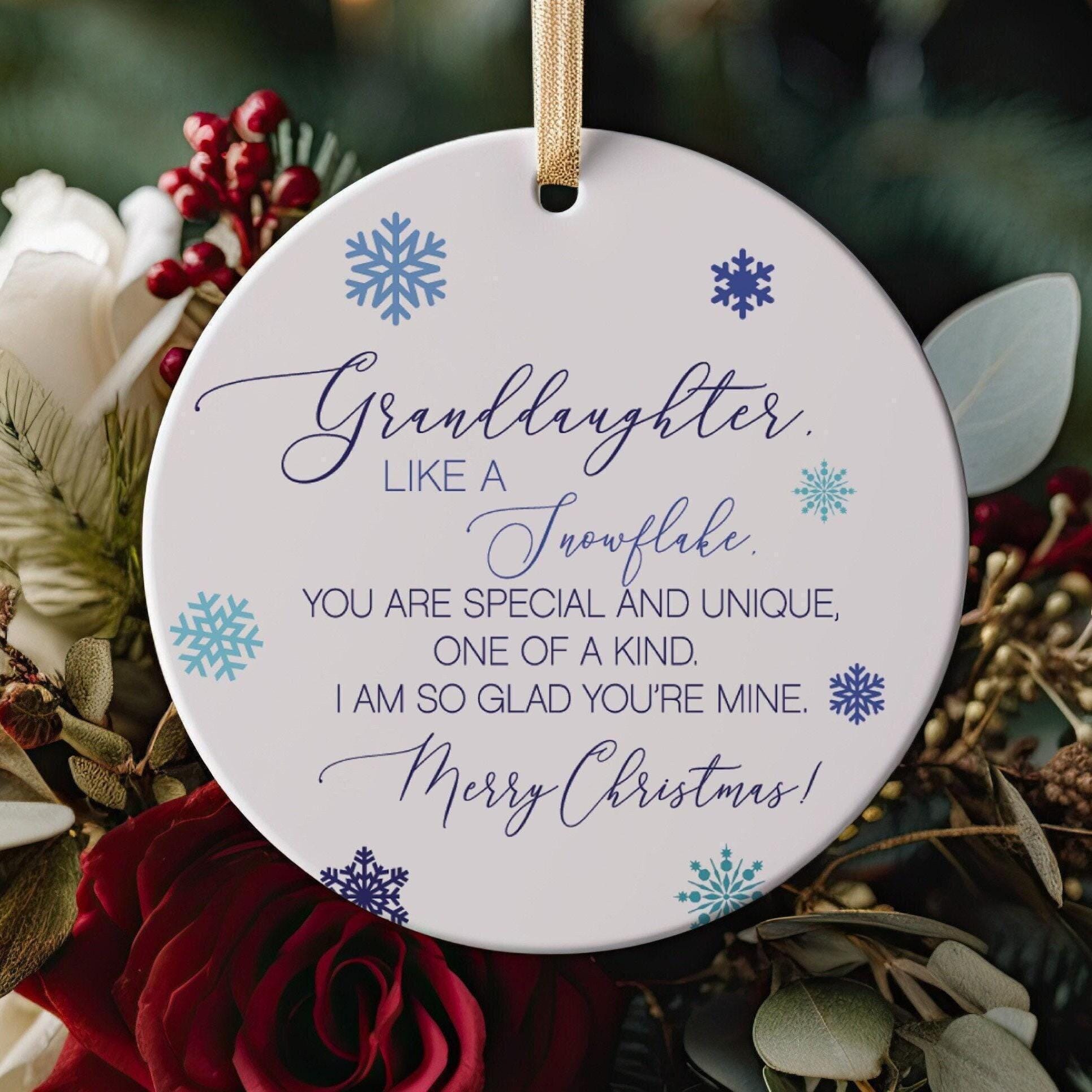Best Granddaughter You Are Special, Gift From Grandmother or Grandfather Christmas Ornament From Grandparents, Baby's First Christmas