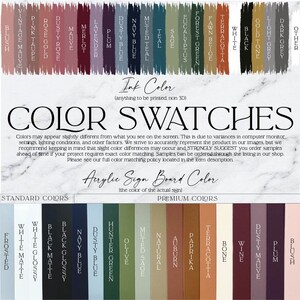 the color swatches are all different colors