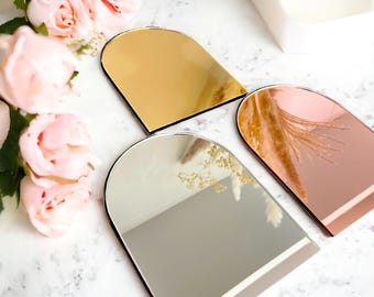 ARCH Shaped Gold, Silver or Rose Gold Mirror Acrylic Blank Stock Sheet Lucite Wedding Signs | DIY Perspex Blanks | Wholesale Craft Supply