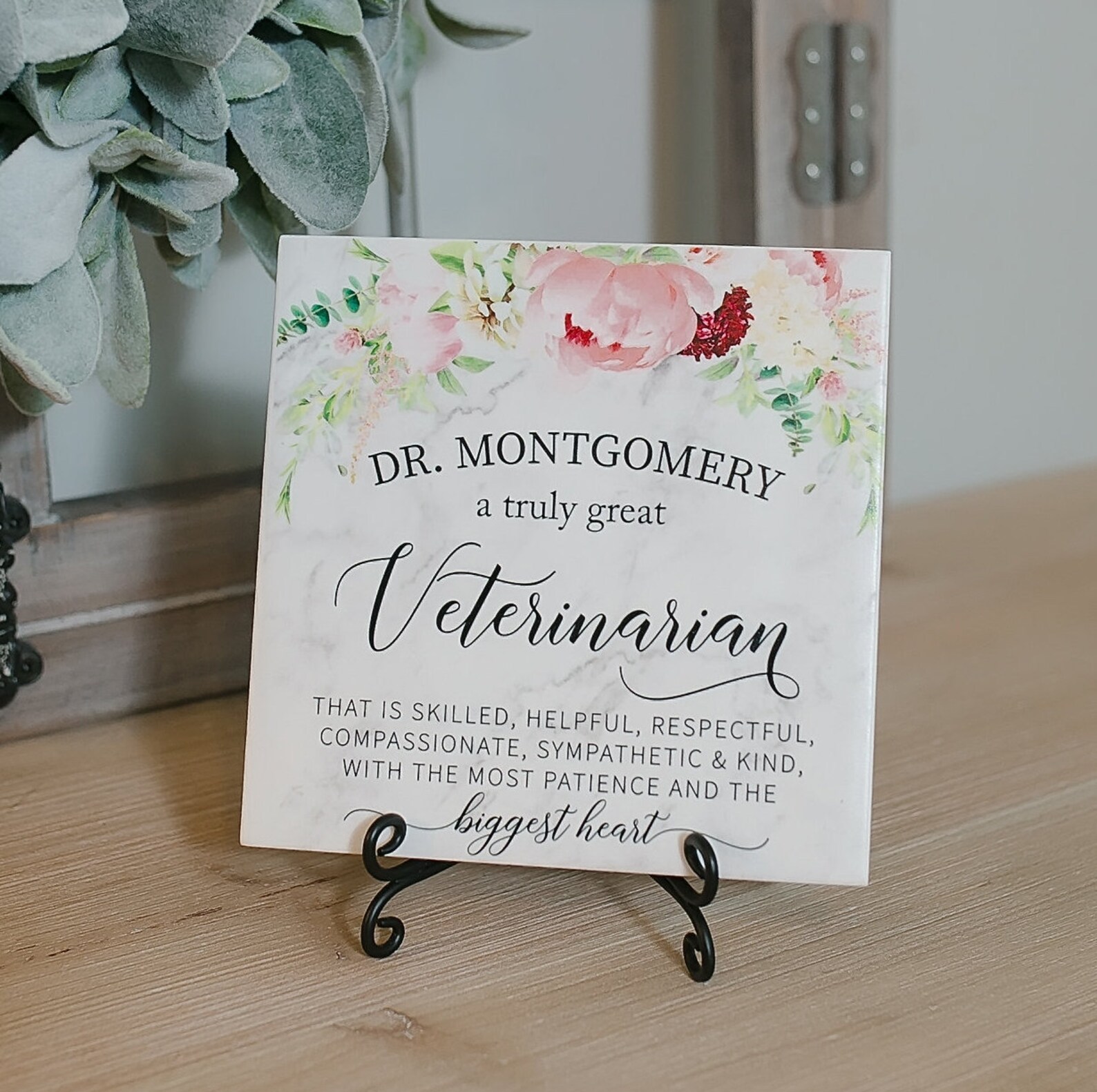 A Truly Great Veterinarian Thank You Appreciation Plaque Vet Etsy