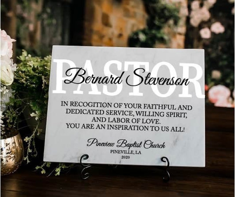 Pastor Appreciation Day Tile Plaque Gift and Stand Christian Etsy