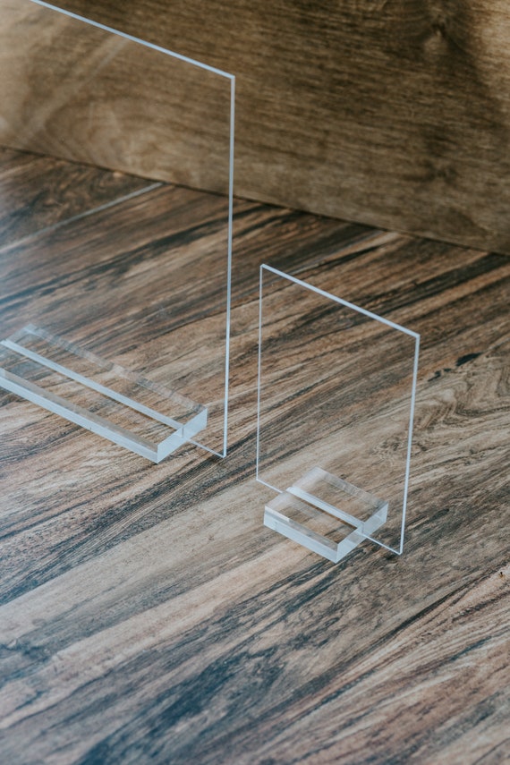 Acrylic Sign Card Display Holders Clear Stands for Acrylic Etsy