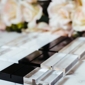 Acrylic Sign BLOCK Stand Card Display Holders, Clear Stands for Acrylic Wedding Signs, Wedding Sign Holders, Acrylic Place Card Table Number