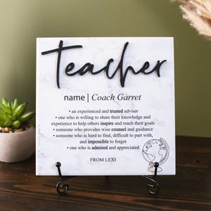 3D History Teacher Appreciation Tile Plaque Gift From College, High School Student or Child to Professor, Elementary Teacher, Mentor