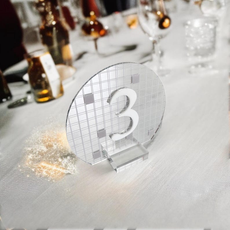 Retro Disco Wedding Table Numbers, Boho Vintage Acrylic Reception Decor ...