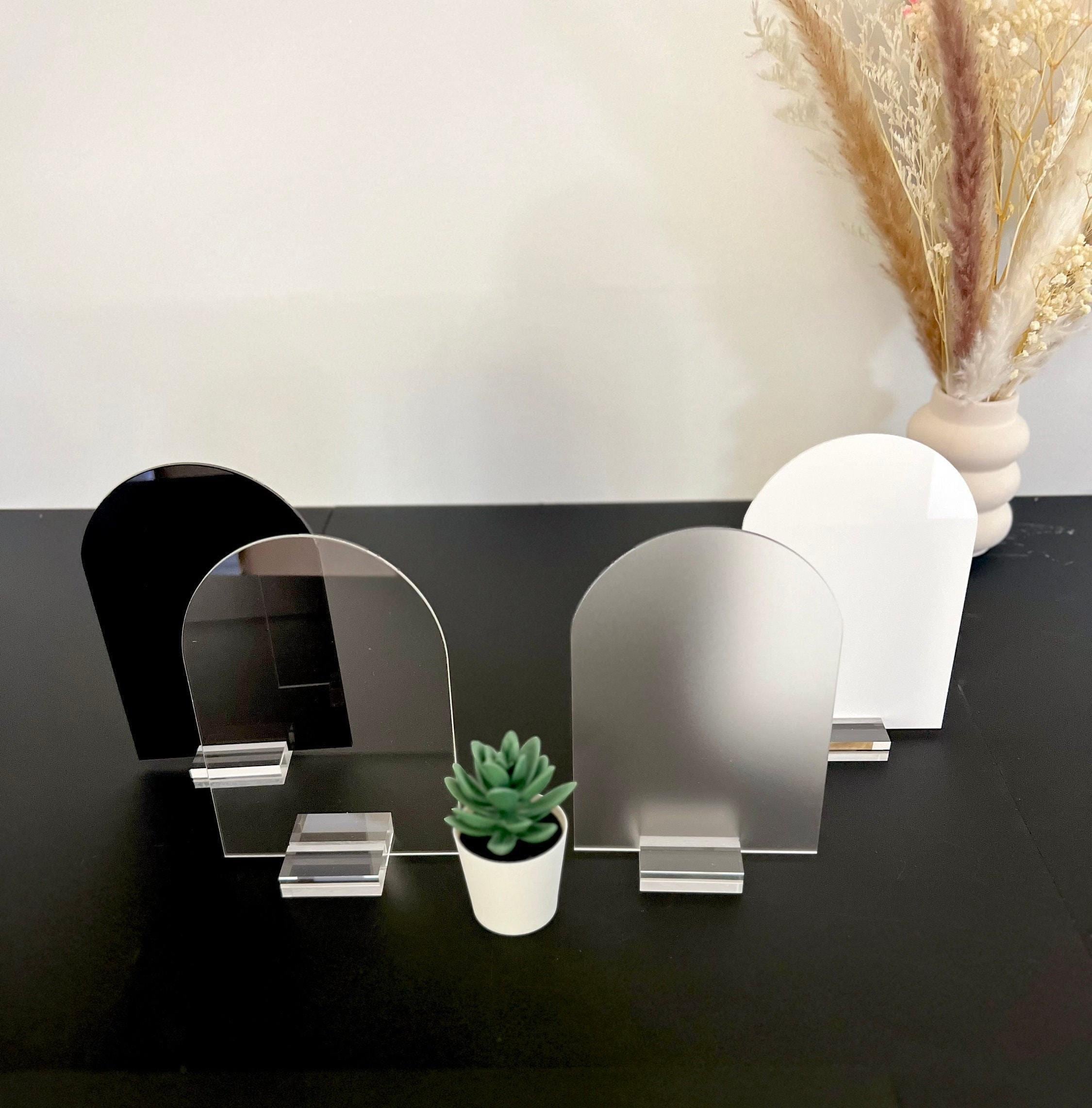 ARCH Shaped Clear, Frosted, White and Black Acrylic Blank Stock Sheet Lucite Wedding Signs | DIY Perspex Blanks | Wholesale Craft Supply