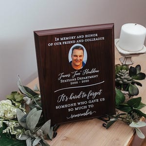 Sympathy Gift With Photo Memorial Plaque, In Loving Memory Present, Grief, Remembrance, Bereavement, Condolences Sign Passed Loved Ones