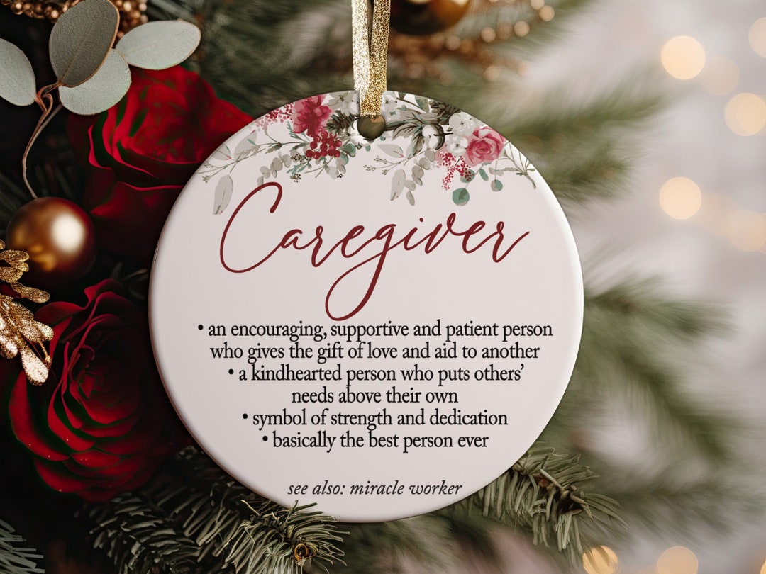 Best Caregiver Ever Christmas Ornament Definition of Etsy UK