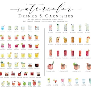 Wedding Cocktail Bar Menu Sign – Acrylic Reception Beverage Display with Signature His Her Drinks image 11