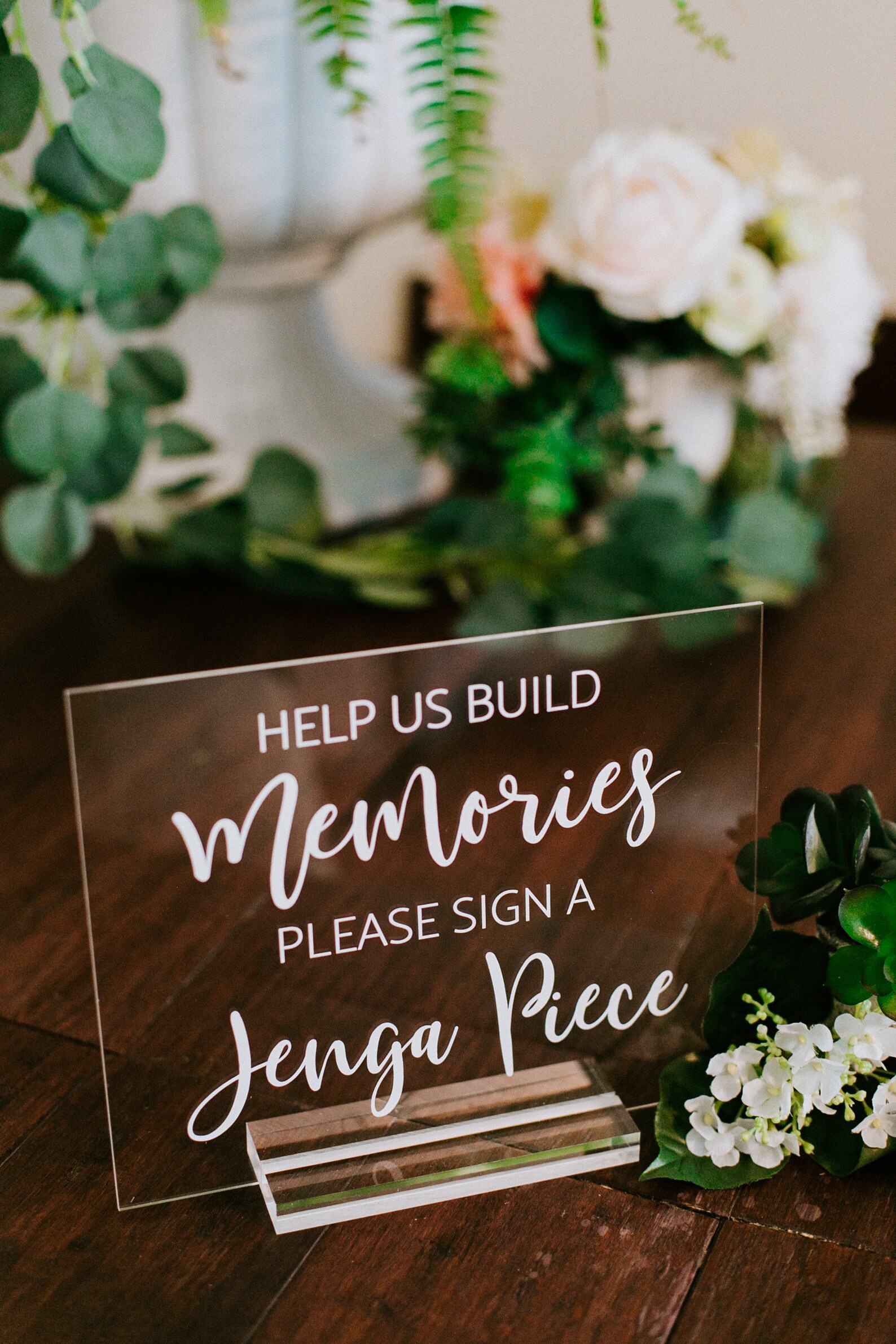 Help Us Build Memories Please Sign a Jenga Piece Clear Glass | Etsy