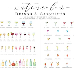 Wedding Cocktail Bar Menu Sign – Acrylic Reception Beverage Display with Signature His Her Drinks image 9