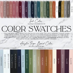 the color swatches are all different colors