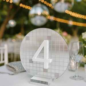 Retro Disco Wedding Table Numbers, Boho Vintage Acrylic Reception Decor ...