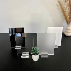 Clear, Frosted, White and Black Acrylic Blank Stock Sheet Lucite Wedding Signs | DIY Perspex Blanks | Wholesale Craft Supply