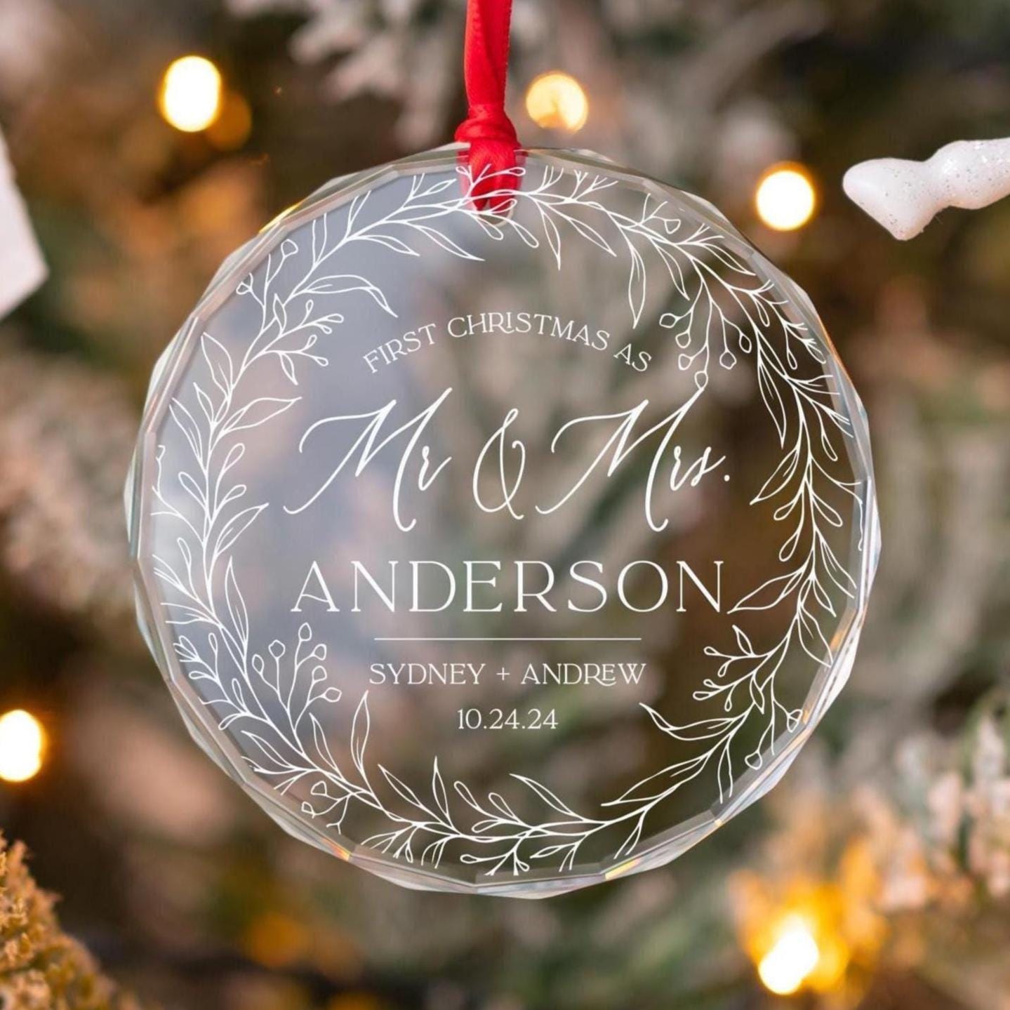 Personalized Our First Christmas As Mr And Mrs Married