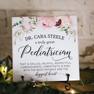 A Truly Great Pediatrician Thank You Appreciation Plaque Doctors Day Recognition Gift Personalized Baby Doctor Specialist Pedatrist gift