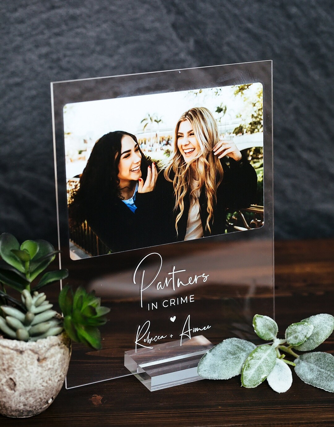 Personalized Photo Plaque W Stand, Best Friends Forever Gift, Gift for Her, Gift for Him, Photo ...