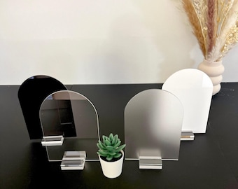 ARCH Shaped Clear, Frosted, White and Black Acrylic Blank Stock Sheet Lucite Wedding Signs | DIY Perspex Blanks | Wholesale Craft Supply
