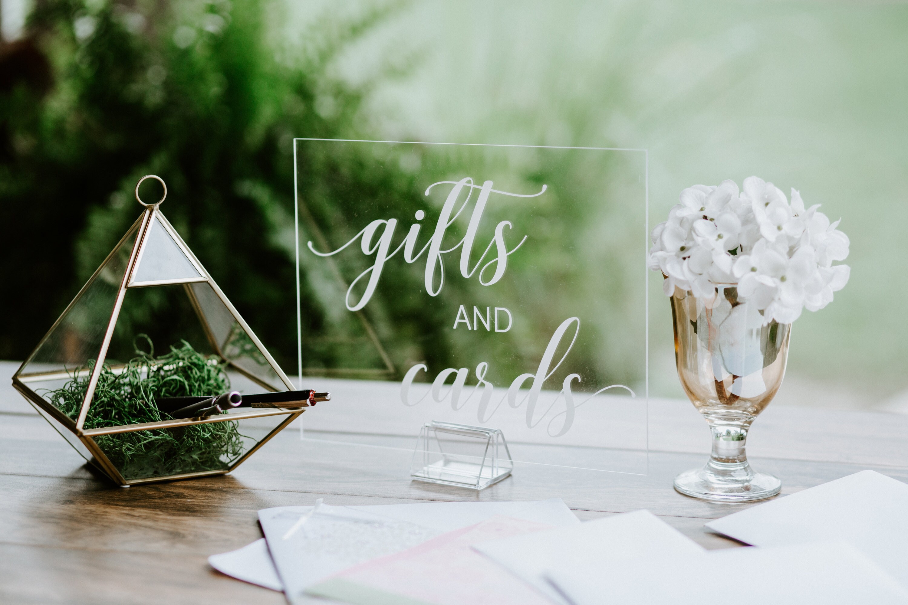 Gifts and Cards Thank You Clear Glass Look Acrylic Wedding Etsy