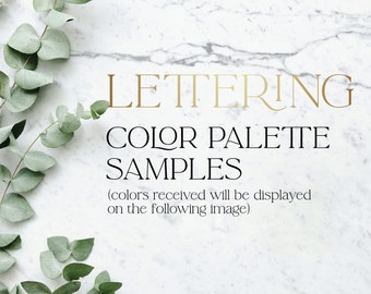 Lettering Color Palette Sample Material