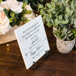 TEACHER or Professor Retirement Plaque Gift For Boss, Colleague, Coworker, Friend, Truly Great Mentor, Retiring Present Idea + Stand