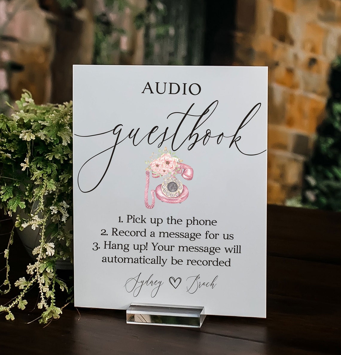 Audio Guestbook Pick up the Phone Leave A Message for the Etsy