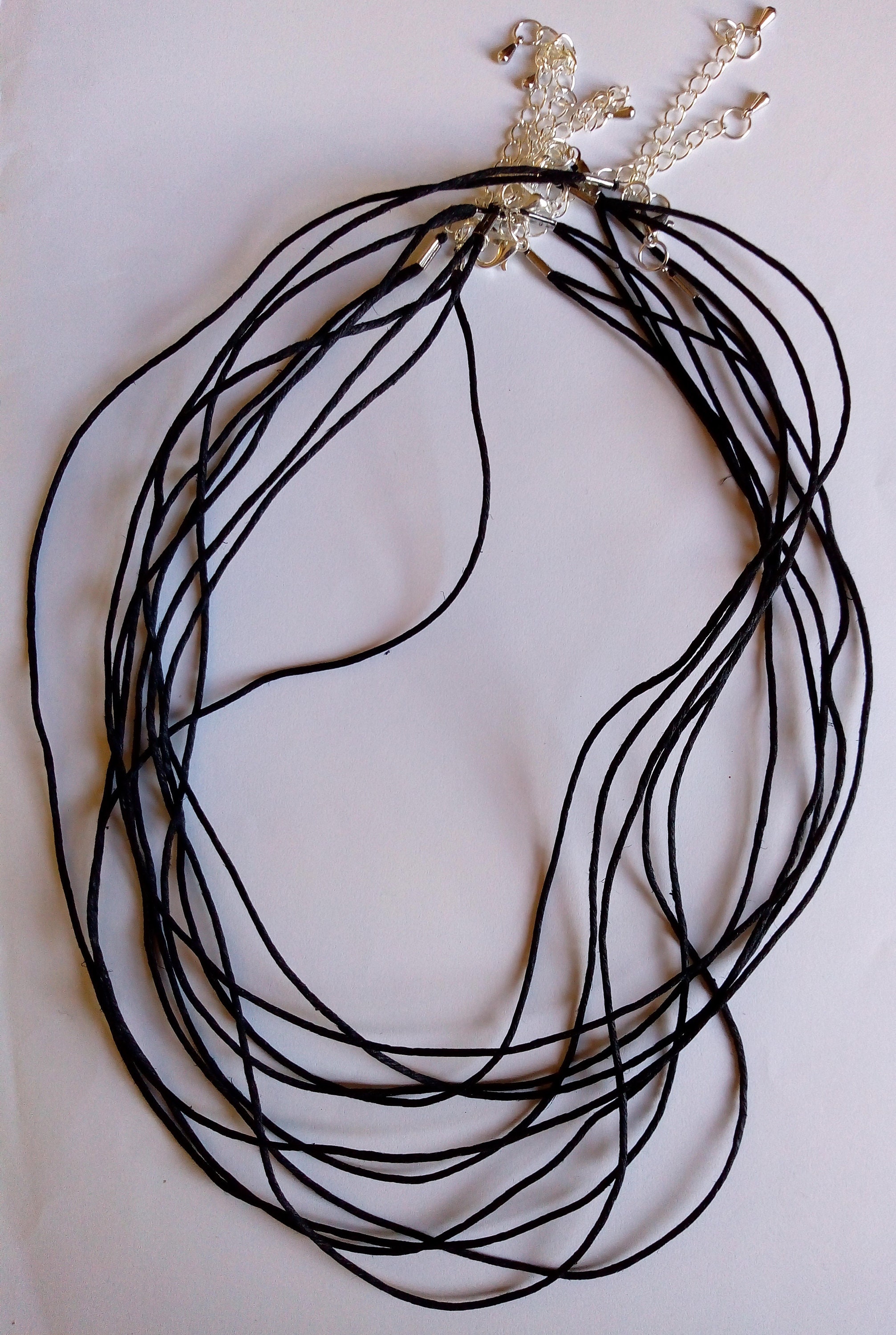Double Hemp Necklace - Black - Extension Chain - Etsy