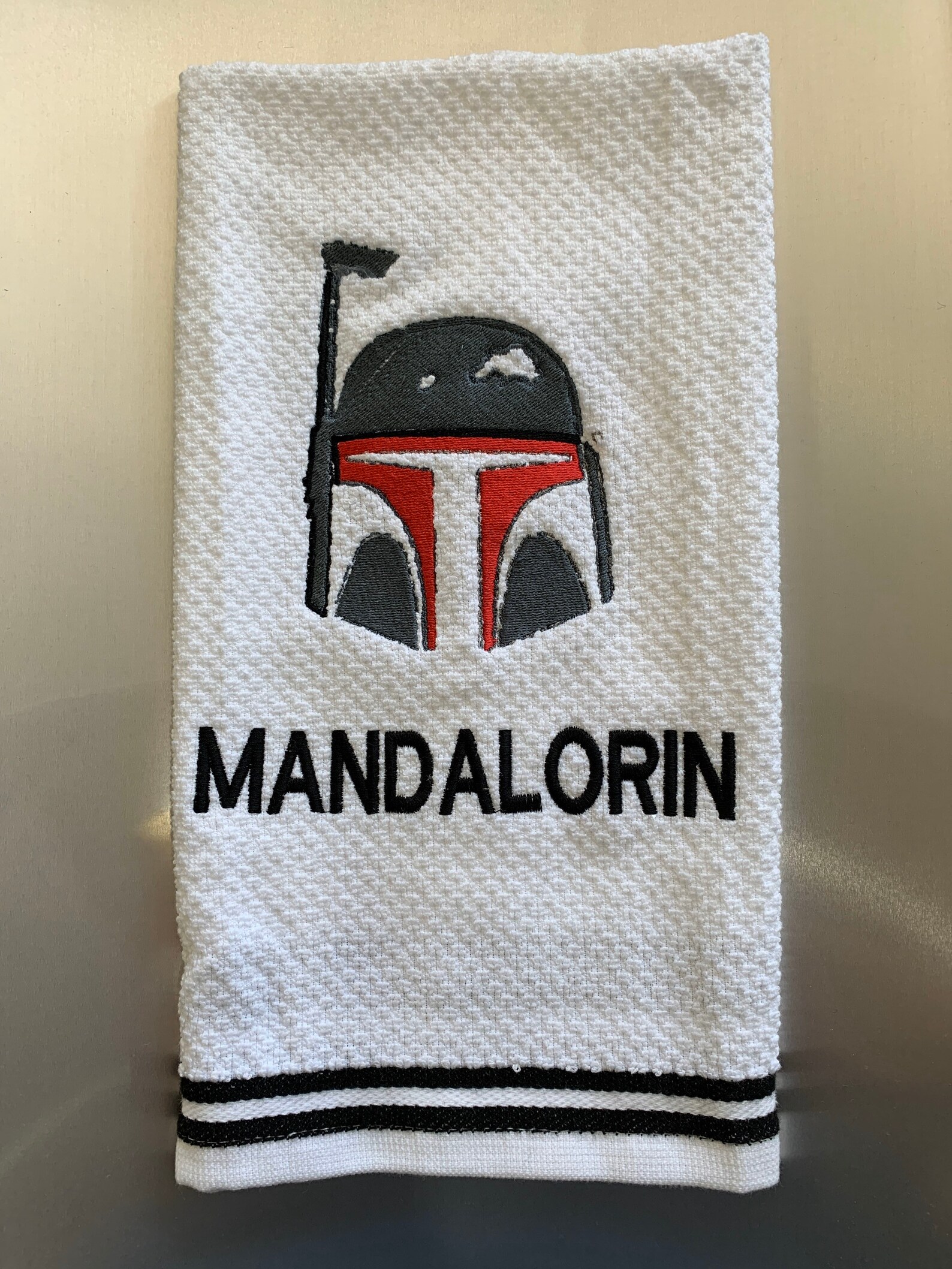 Mandalorian. Star Wars Inspired. Embroidered Hand Towel for Etsy
