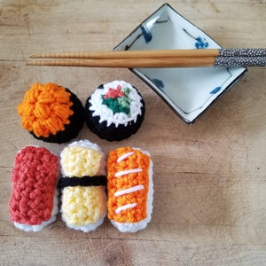 5 piece play sushi plush