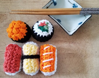 5 piece play sushi plush