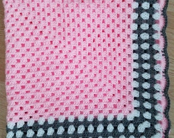 Manta de bebé cuadrada de abuela