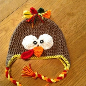 Very cute turkey hat, handmade