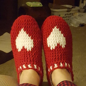 Crochet adult slippers, handmade.