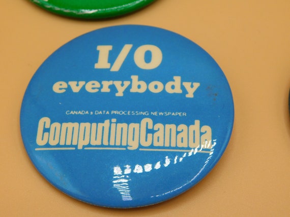 1990s Computer Collectable Pin Back Buttons Funny… - image 6