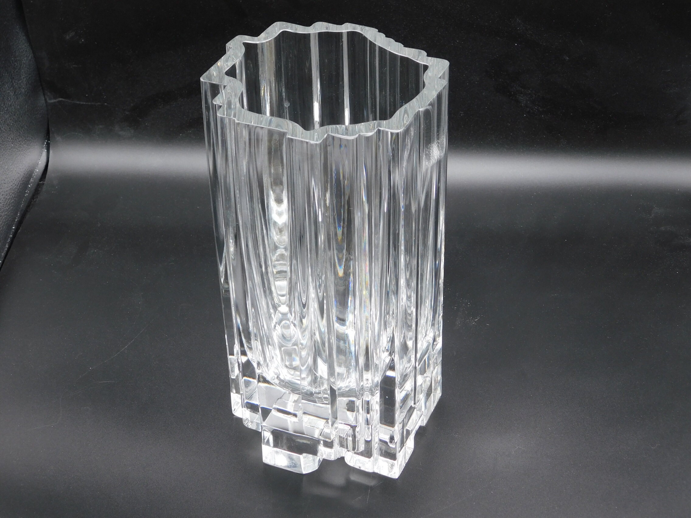 ラージベース｜ tapio wirkkala Arcadia Tapio Wirkkala Signed Large Heavy Crystal Arcadia Vase C1966 - Etsy