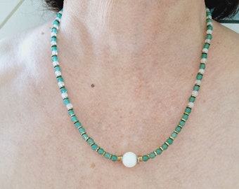 Collier Aventurine Nacre