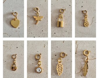 Mini gold stainless steel charms