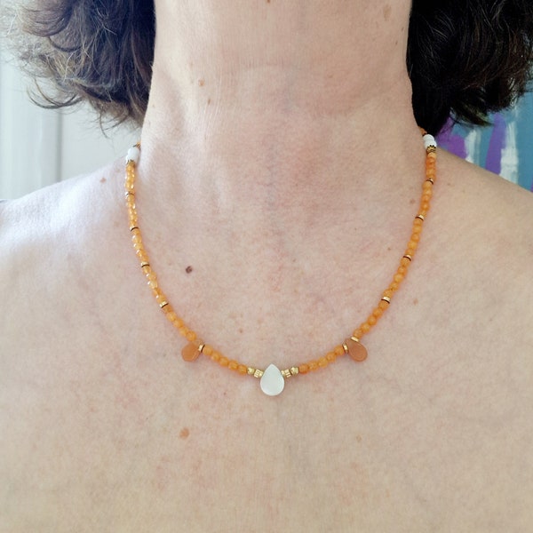 Collier Aventurine Orange