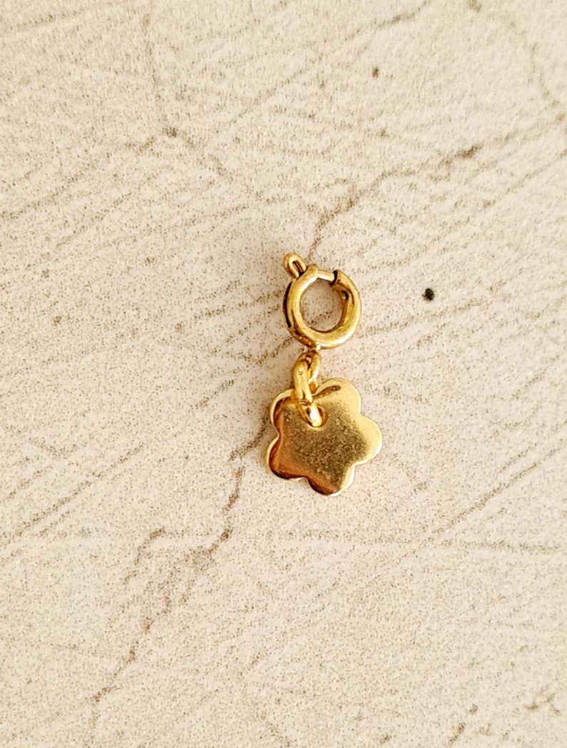 Gold-tone stainless steel mini charms Fleur