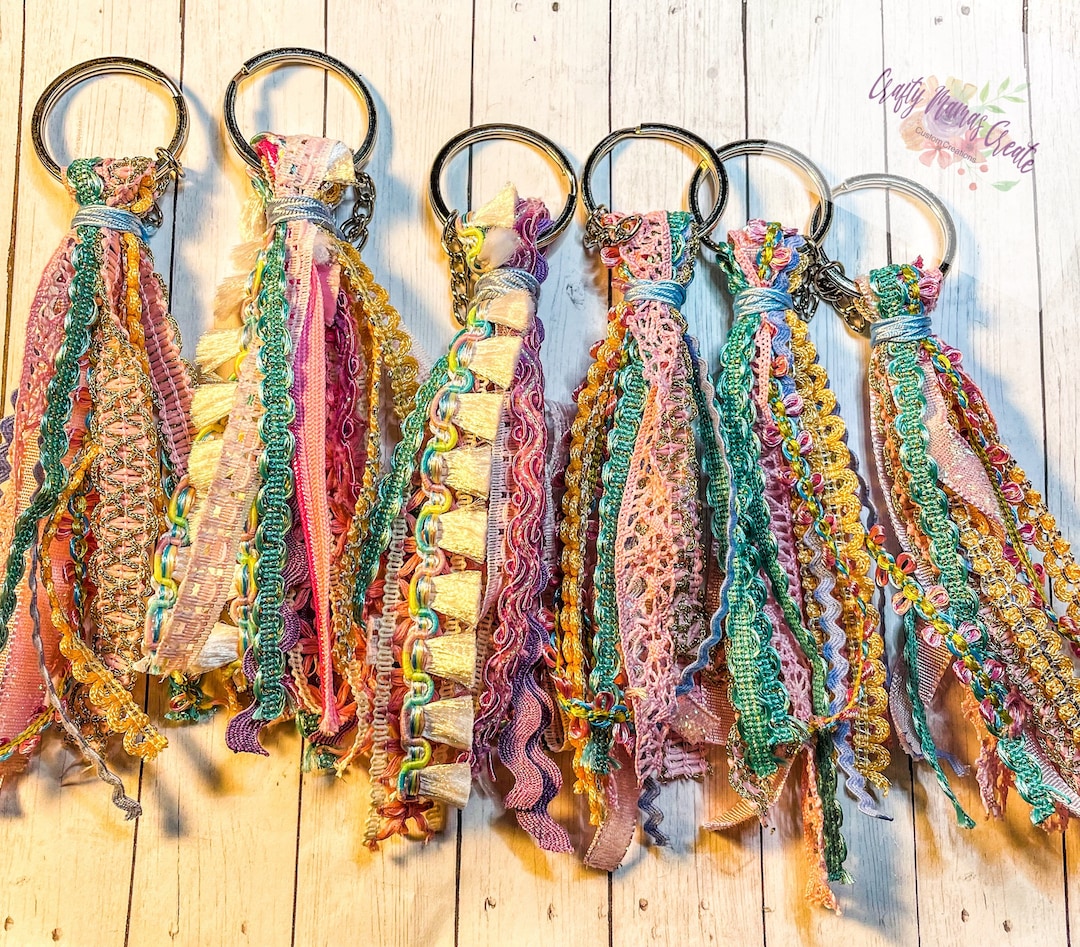Colorful Ribbon Tassel Keychain/bag Accessories/tote Bag Tassel Etsy