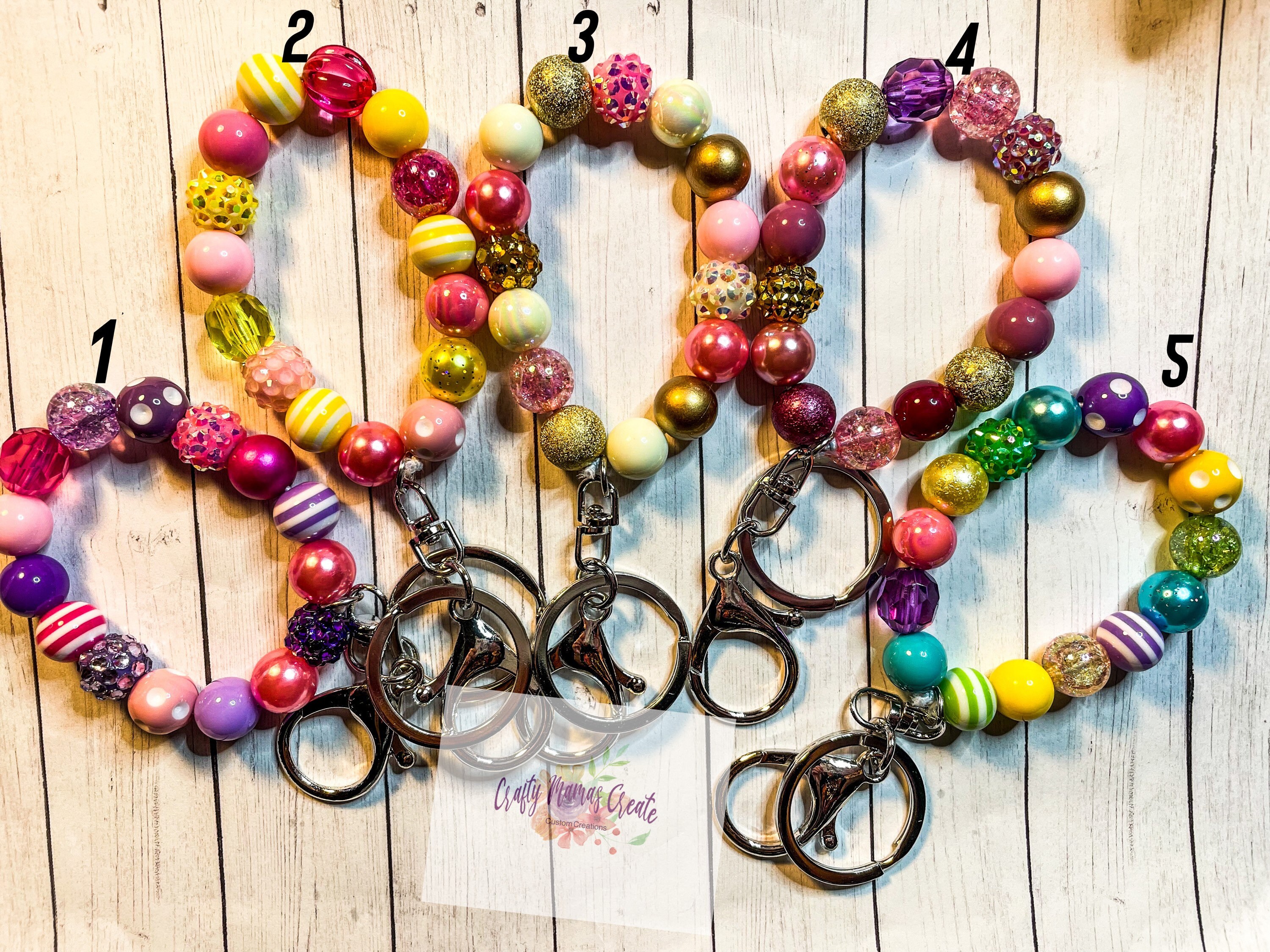 Handmade Bracelet Keychain/ Bangle Keychain/ Beaded Bracelet Etsy UK