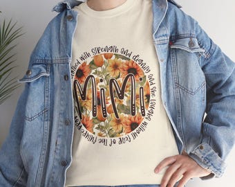 Floral Mimi Tee - Gifts for Grandma, Mother's Day, Family Reunion, Birthday Shirt, Cute Graphic Tee