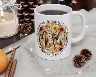 Floral 'Mimi' Ceramic Mug - Perfect Gift for Grandmothers, Birthday Mug, Mother's Day Gift, Thoughtful Keepsake, Coffee Lover's Cup