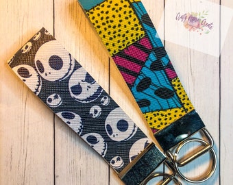 Nightmare inspired Jack/Sally Keyfob