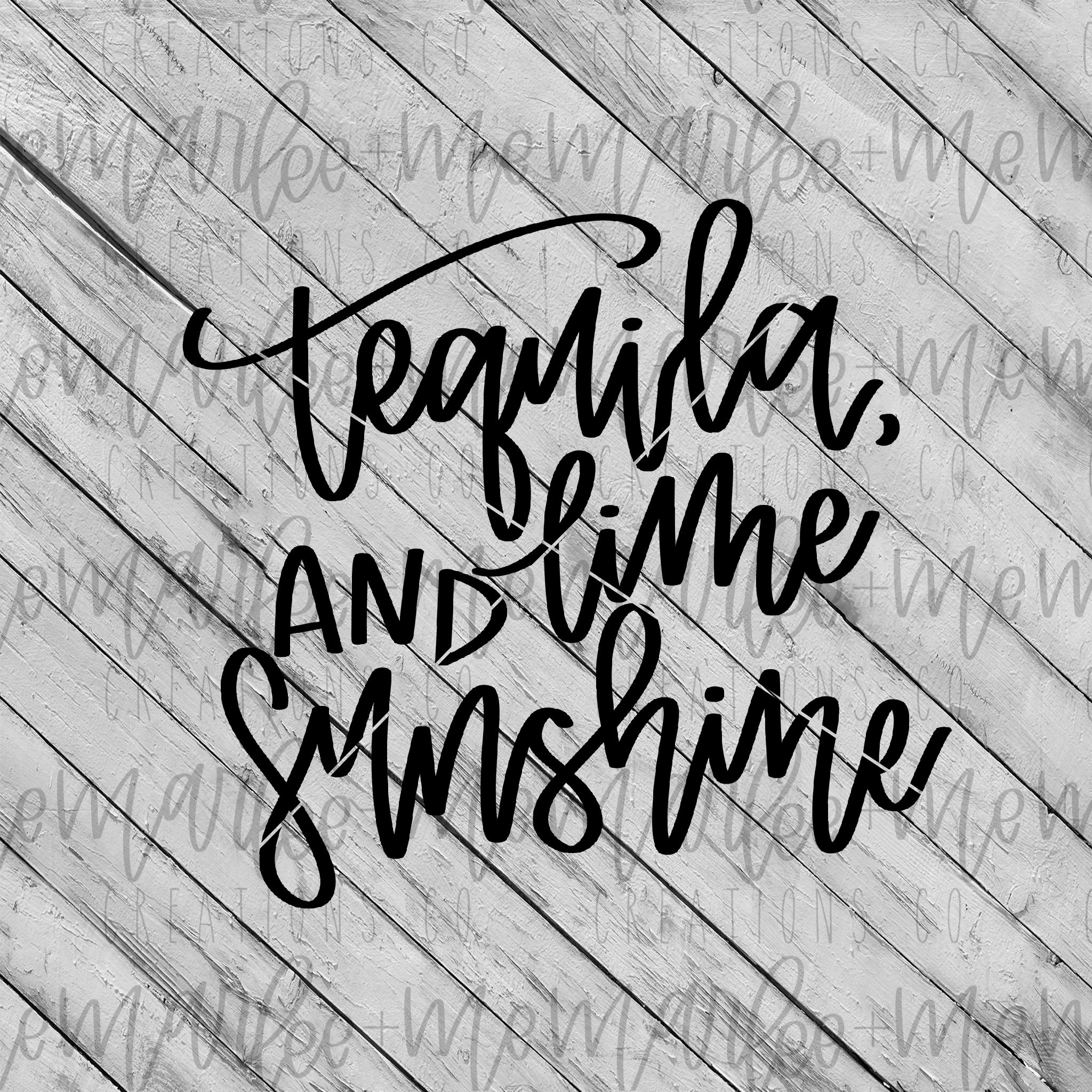 Tequila Lime and Sunshine Svg Summer Dxf Tequila Lime Etsy