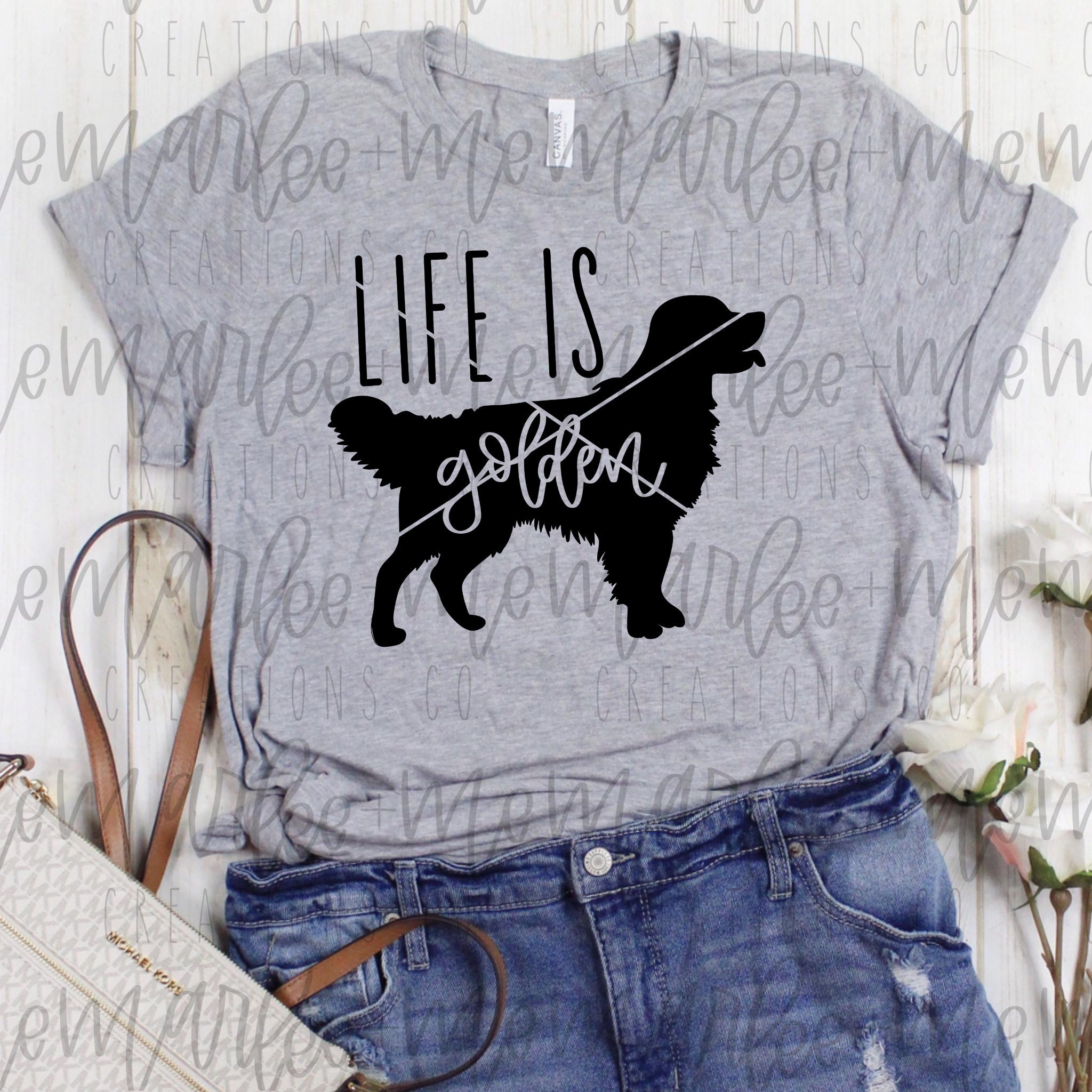 Life is Golden Svg | Golden Retriever Png | Dog Mom Digital Cut File ...