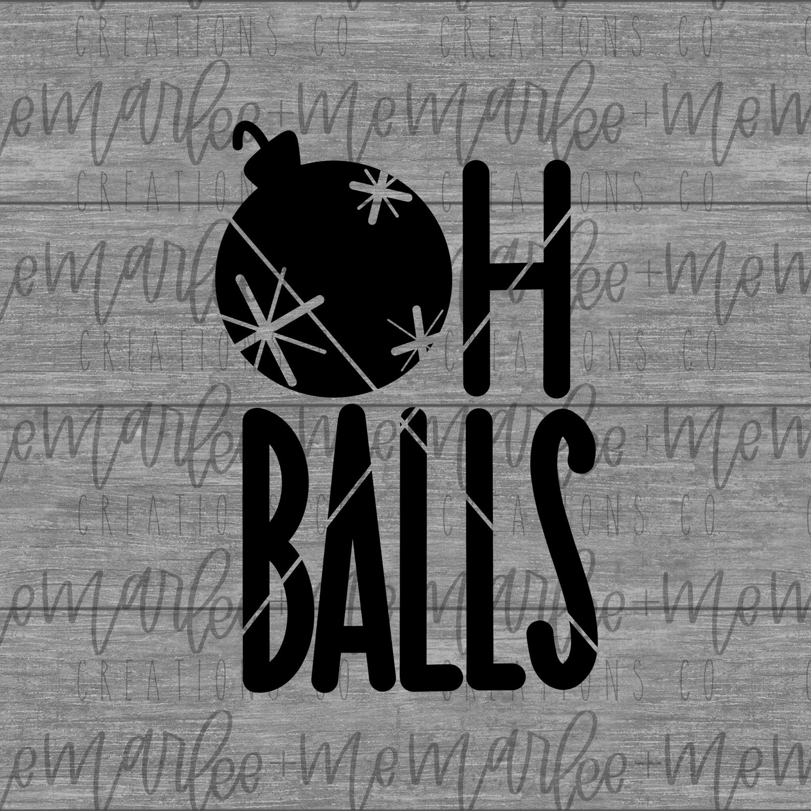 Oh balls svg christmas png winter digital cut file cut Etsy