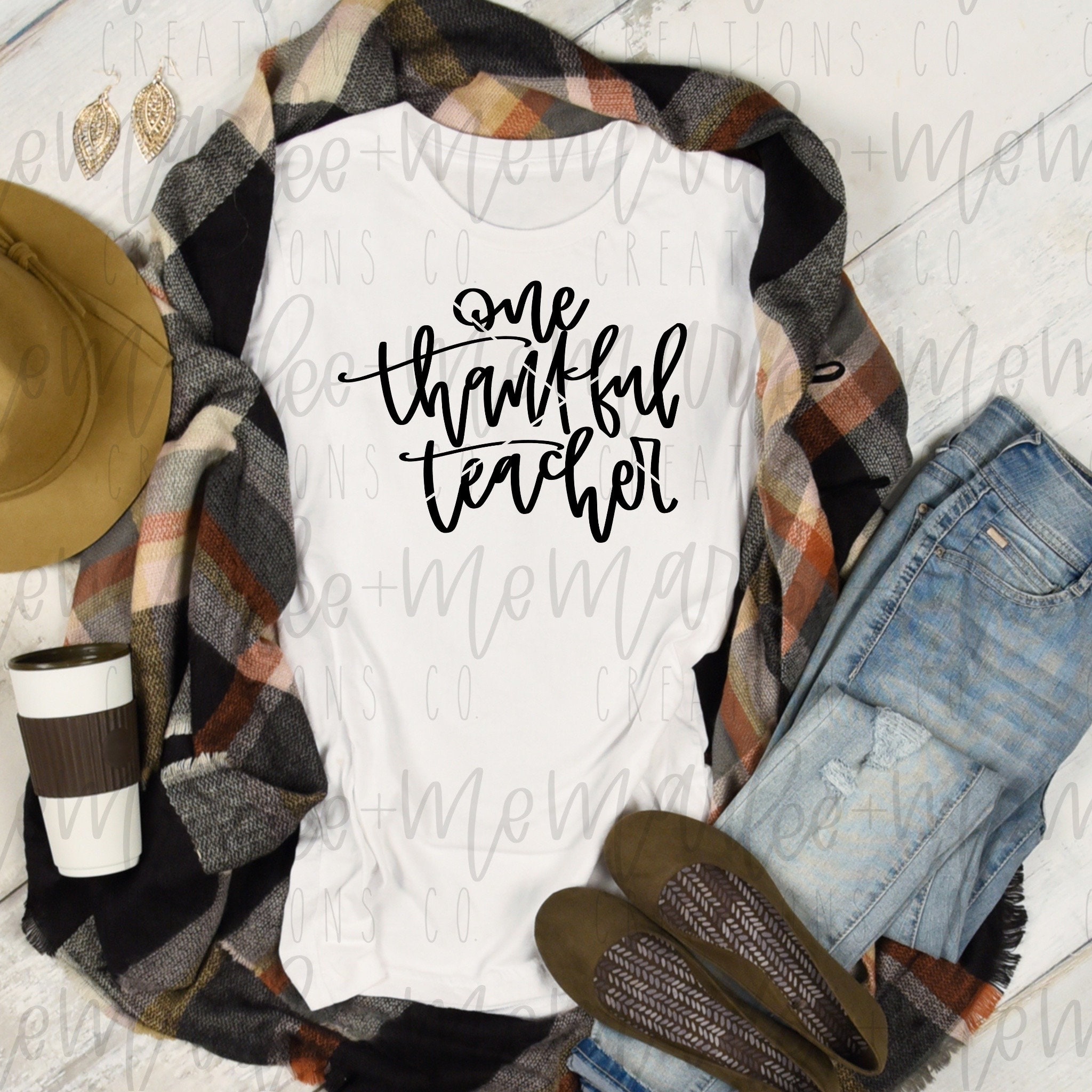 Download One thankful teacher svg thanksgiving dxf fall digital cut | Etsy