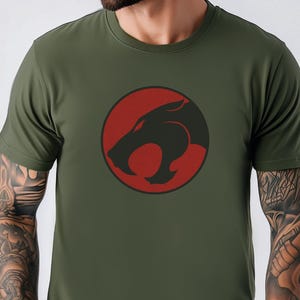 Thundercats distressed Shirt | Retro 80s Cartoon Tee | Red Cat Emblem T-Shirt | Classic Thundercats Logo Shirt | Nerdy 80s Fan Gift